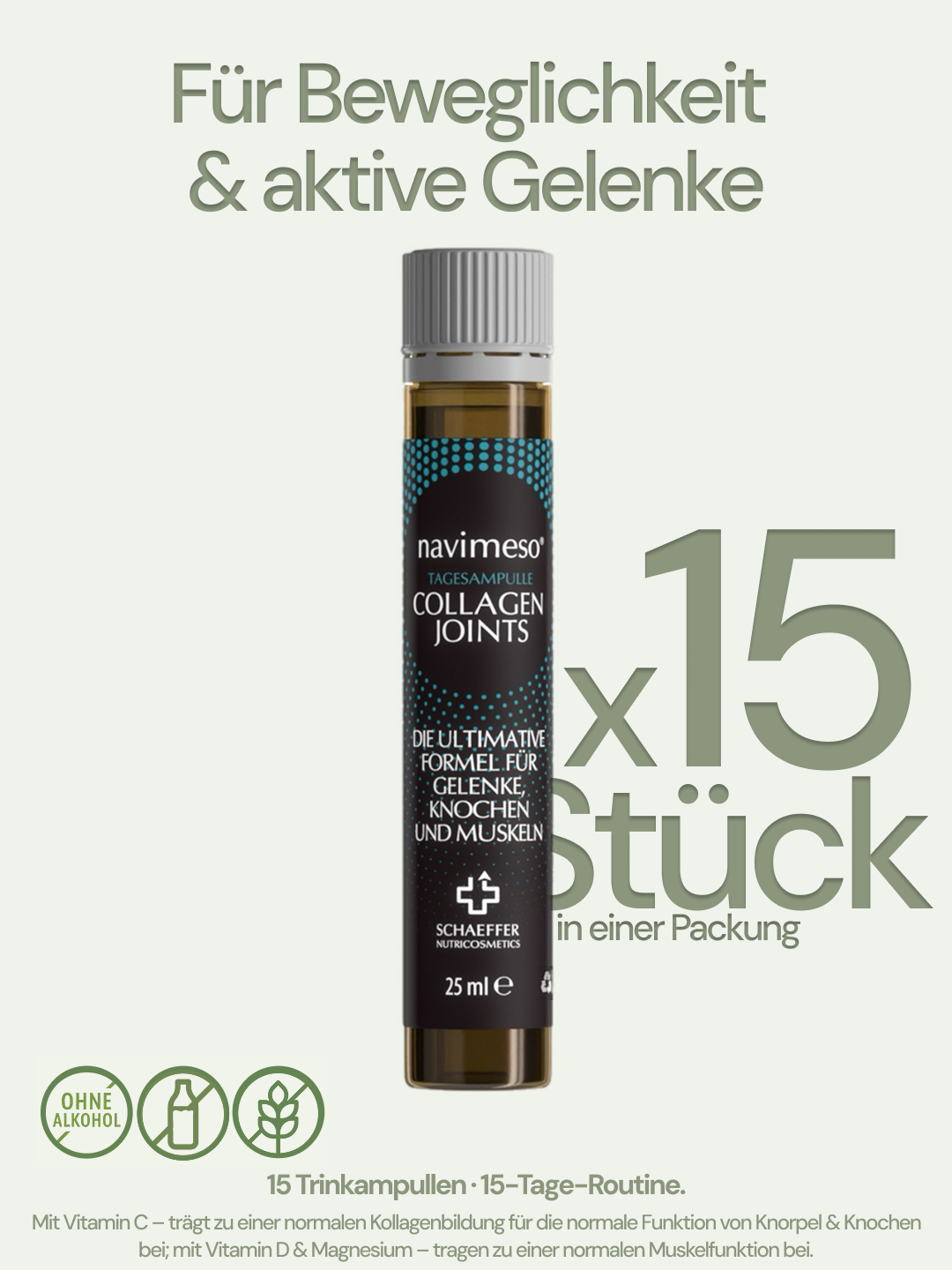 Navimeso® Collagen Joints – Kollagen Trinkampullen (15×25 ml)